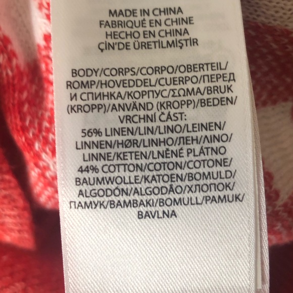 HP..🥳 POLO Ralph Lauren Linen Blend Gingham Knit Top - Picture 9 of 11